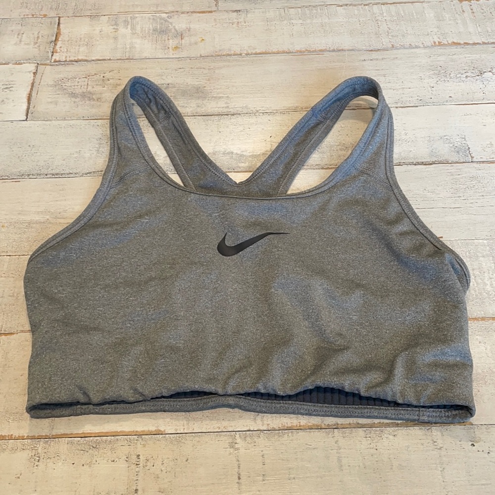 Medium Nike Racerback Gray Sports Bra